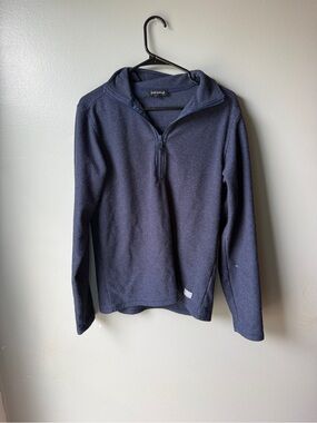 Simply Southern Quarter Zip Pullover Navy Textured Small